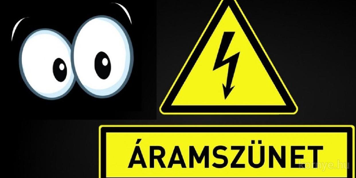 Tervezett áramszünet